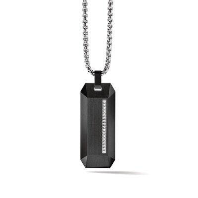 10 Karat White Gold Satin Finish Rectangle Dog Tag with chain 10 Karat White Gold Satin Finish Rectangle Dog Tag with chain