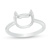 Thumbnail Image 1 of Diamond Accent Cat Outline Ring in 10K White Gold