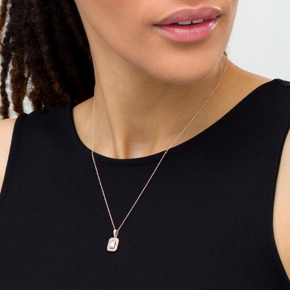 1/3 CT. T.W. Baguette and Round Diamond Cushio