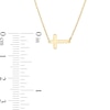 Thumbnail Image 3 of Sideways Mini Cross Necklace in 14K Gold