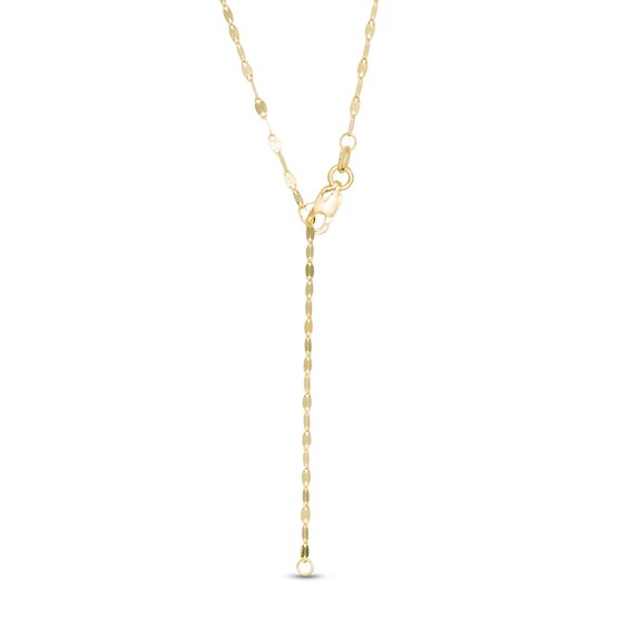 Diamond-Cut Five Cross Station Necklace in 14K Gold