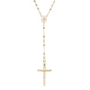 Thumbnail Image 1 of Diamond-Cut Beaded Crucifix Rosary Necklace in 14K Gold - 18"