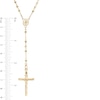 Thumbnail Image 2 of Diamond-Cut Beaded Crucifix Rosary Necklace in 14K Gold - 18"