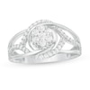 Thumbnail Image 1 of 1/2 CT. T.W. Composite Diamond Interlocking Loops Ring in 10K White Gold
