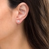 Thumbnail Image 2 of 5.0mm Aquamarine Solitaire Stud Earrings in 10K Gold