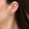 Thumbnail Image 2 of 5.0mm Emerald Solitaire Stud Earrings in 10K Gold