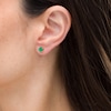 Thumbnail Image 1 of 5.0mm Emerald Solitaire Stud Earrings in 10K Gold