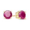 Thumbnail Image 0 of 5.0mm Ruby Solitaire Stud Earrings in 10K Gold