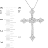 Thumbnail Image 1 of 3/4 CT. T.W. Composite Diamond Cross Pendant in 14K White Gold (I/I1)
