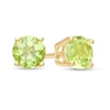 Thumbnail Image 0 of 5.0mm Peridot Solitaire Stud Earrings in 10K Gold