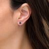 Thumbnail Image 2 of 5.0mm Blue Sapphire Solitaire Stud Earrings in 10K Gold