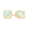 Thumbnail Image 0 of 5.0mm Opal Solitaire Stud Earrings in 10K Gold