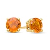 Thumbnail Image 0 of 5.0mm Citrine Solitaire Stud Earrings in 10K Gold