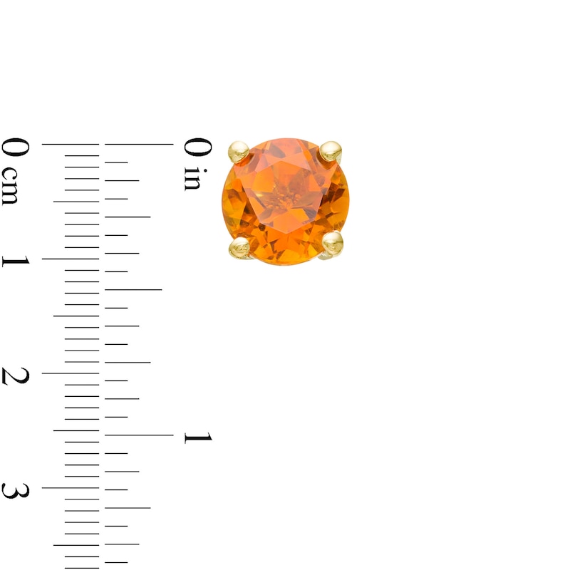 5.0mm Citrine Solitaire Stud Earrings in 10K Gold