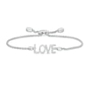 Thumbnail Image 1 of Vera Wang Love Collection 1/5 CT. T.W. Diamond "LOVE" Bolo Bracelet in Sterling Silver - 9.0"