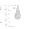 Thumbnail Image 3 of 1/4 CT. T.W. Diamond Double Teardrop-Shaped Frame Vintage-Style Drop Earrings in Sterling Silver
