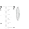 Thumbnail Image 2 of 1/2 CT. T.W. Diamond Inside-Out Hoop Earrings in Sterling Silver