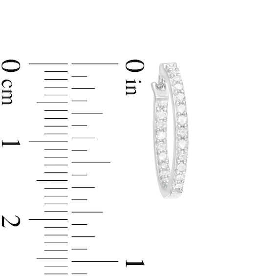 1/2 CT. T.w. Diamond Inside-Out Hoop Earrings in Sterling Silver
