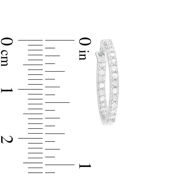 1/2 CT. T.w. Diamond Inside-Out Hoop Earrings in Sterling Silver