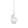 Thumbnail Image 2 of Enchanted Disney Cinderella Octagonal London Blue Topaz and 1/5 CT. T.W. Diamond Frame Pendant in Sterling Silver - 19"