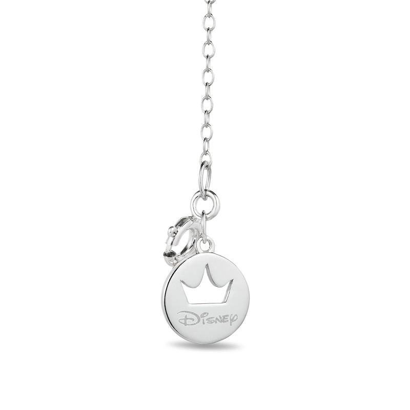 Main Image 2 of Enchanted Disney Cinderella Octagonal London Blue Topaz and 1/5 CT. T.W. Diamond Frame Pendant in Sterling Silver - 19"