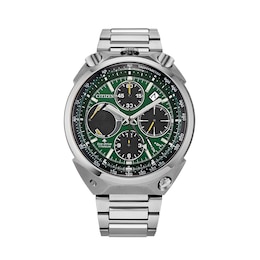 Men's Citizen Eco-Drive® Promaster Dive Chronograph Watch with Green Dial  (Model: CA0820-50X) | Zales