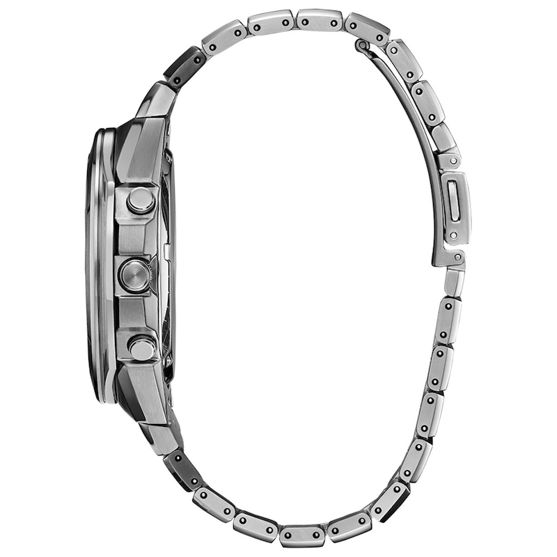 Main Image 2 of Men's Citizen Eco-Drive® Armor Chronograph Two-Tone Super Titanium™ Watch with Black Dial (Model: CA7058-55E)