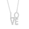 Thumbnail Image 1 of Vera Wang Love Collection 1/5 CT. T.W. Diamond "LOVE" Necklace in Sterling Silver - 19"