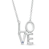 Thumbnail Image 2 of Vera Wang Love Collection 1/5 CT. T.W. Diamond "LOVE" Necklace in Sterling Silver - 19"