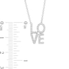 Thumbnail Image 3 of Vera Wang Love Collection 1/5 CT. T.W. Diamond "LOVE" Necklace in Sterling Silver - 19"