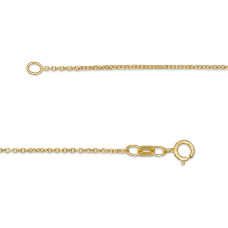 Main Image 2 of Vera Wang Love Collection 1/20 CT. T.W. Diamond "LOVE" Station Necklace in 10K Gold - 19"