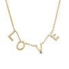 Thumbnail Image 3 of Vera Wang Love Collection 1/20 CT. T.W. Diamond "LOVE" Station Necklace in 10K Gold - 19"