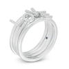 Thumbnail Image 2 of Vera Wang Love Collection 1/10 CT. T.W. Diamond "LOVE" Four Piece Stackable Band Set in Sterling Silver