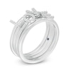 Thumbnail Image 1 of Vera Wang Love Collection 1/10 CT. T.W. Diamond "LOVE" Four Piece Stackable Band Set in Sterling Silver