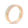 Thumbnail Image 1 of 3/8 CT. T.W. Diamond Three Piece Stackable Band Set in 14K Tri-Tone Gold