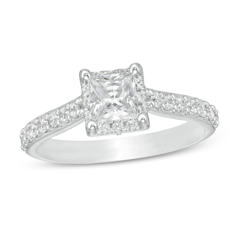 Love's Destiny by Zales 1-1/2 CT. T.W. Certified Princess-Cut Diamond Frame Engagement Ring in 14K White Gold (I/I1)