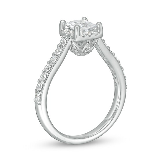Love's Destiny by Zales 1-1/2 CT. T.w. Certified Princess-Cut Diamond Frame Engagement Ring in 14K White Gold (I/I1)