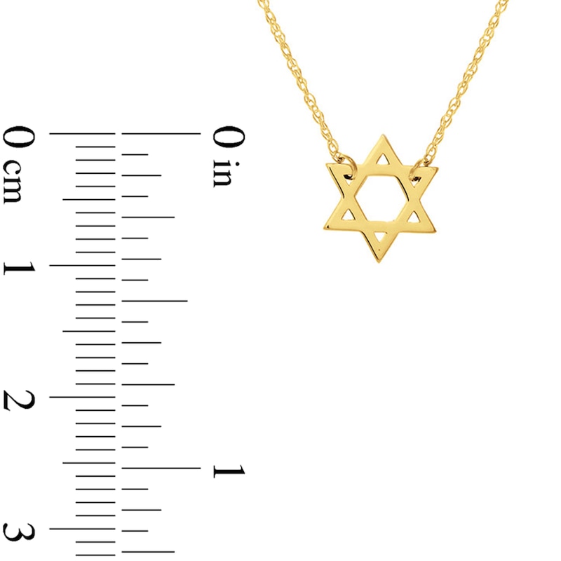 Star of David Necklace in Solid 14K Gold