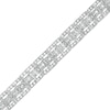 Thumbnail Image 1 of 1/10 CT. T.W. Diamond Triple-Row Link Bracelet in Sterling Silver - 7.25"