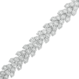 1-7/8 CT. T.W. Diamond Chevron Link Bracelet in Sterling Silver - 7.25"
