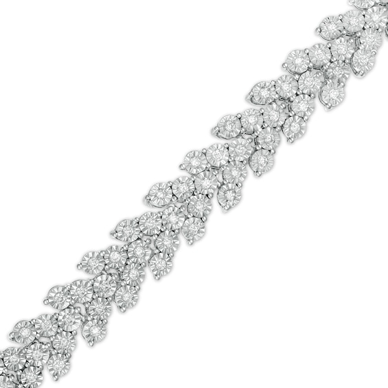 1-7/8 CT. T.w. Diamond Chevron Link Bracelet in Sterling Silver - 7.25"