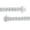 Thumbnail Image 3 of 1-7/8 CT. T.W. Diamond Chevron Link Bracelet in Sterling Silver - 7.25"
