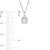 Thumbnail Image 3 of 1/8 CT. T.W. Diamond Square Frame Pendant in 10K White Gold