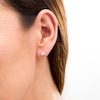 Thumbnail Image 2 of 1/8 CT. T.W. Diamond Square Frame Stud Earrings in 10K White Gold