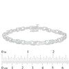 Thumbnail Image 4 of 1 CT. T.W. Baguette and Round Diamond "X" Link Bracelet in 10K White Gold - 7.25"