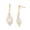 Thumbnail Image 1 of 1/5 CT. T.W. Diamond Twist Flame Drop Earrings in 10K Gold