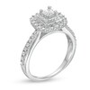 Thumbnail Image 2 of 5/8 CT. T.W. Princess-Cut Diamond Double Frame Vintage-Style Engagement Ring in 10K White Gold