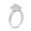 Thumbnail Image 3 of 5/8 CT. T.W. Emerald-Cut Diamond Double Octagonal Frame Vintage-Style Engagement Ring in 10K White Gold