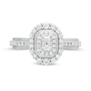 Thumbnail Image 4 of 5/8 CT. T.W. Emerald-Cut Diamond Double Octagonal Frame Vintage-Style Engagement Ring in 10K White Gold