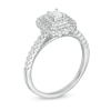 Thumbnail Image 3 of 5/8 CT. T.W. Emerald-Cut Diamond Double Octagonal Frame Vintage-Style Engagement Ring in 10K White Gold